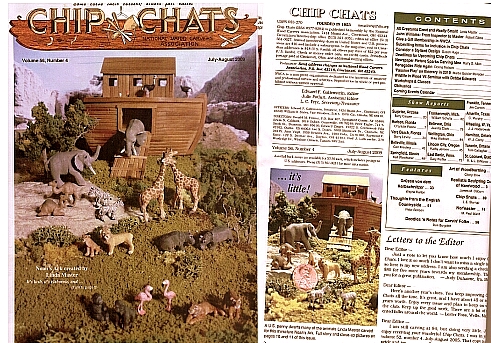 1:144 Noah's ark diorama featured on the cover of Chip-Chats magazine