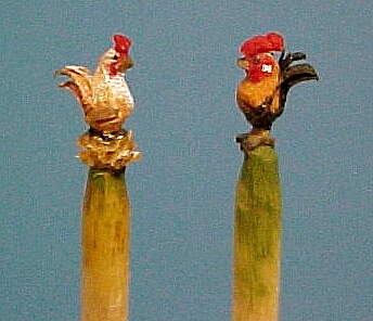 rooster and hen toothpicks