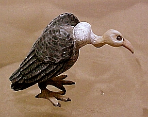 hand caerved wood miniature vulture
